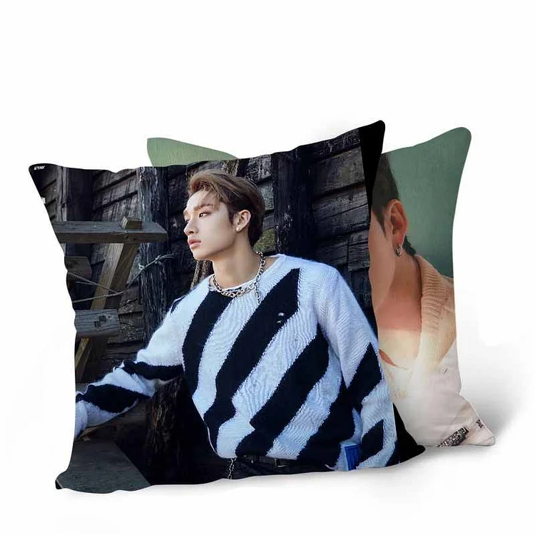 Kpop ZB1 Stray Kids ATEEZ EXO HD Photo Pillow Cover Square Sofa Cushion  Cover
