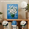 (20x30cm)DIY Flower Vase Framed Handmade Pearl Painting Art Craft Kit Living Home Decor