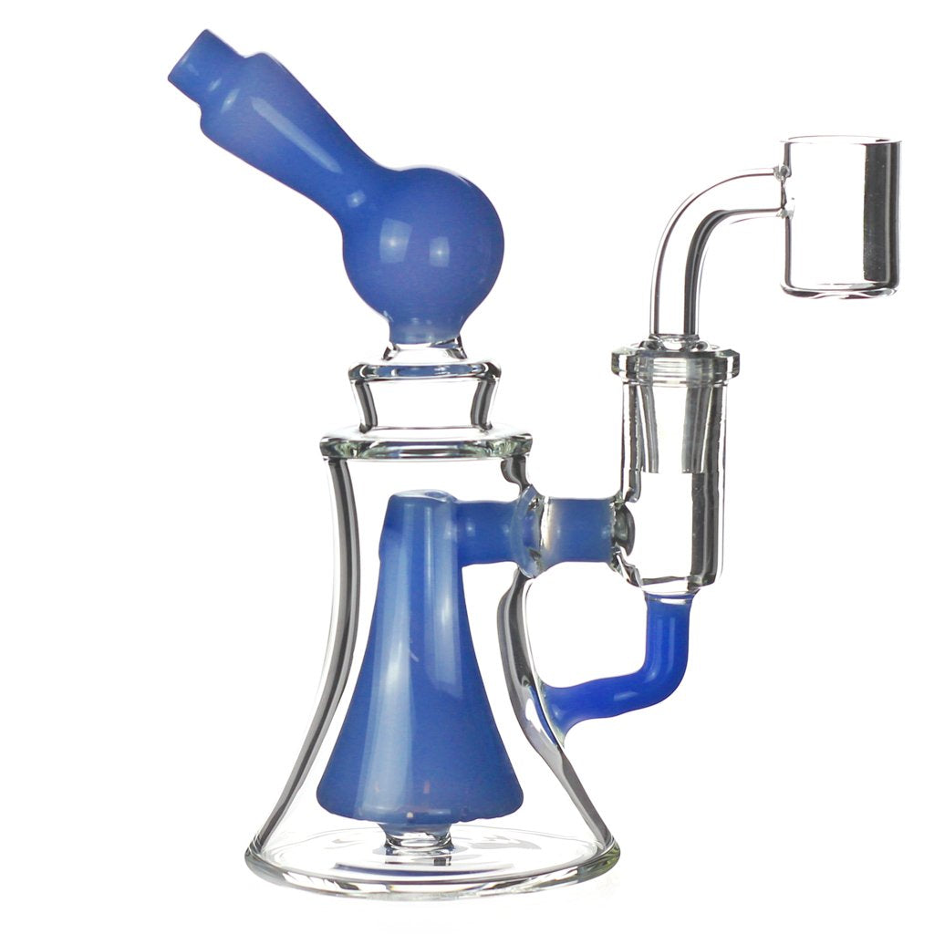 The Accented Scope Prism Glass Dab Rig Mini Bong With Multi Slitted Showerhead