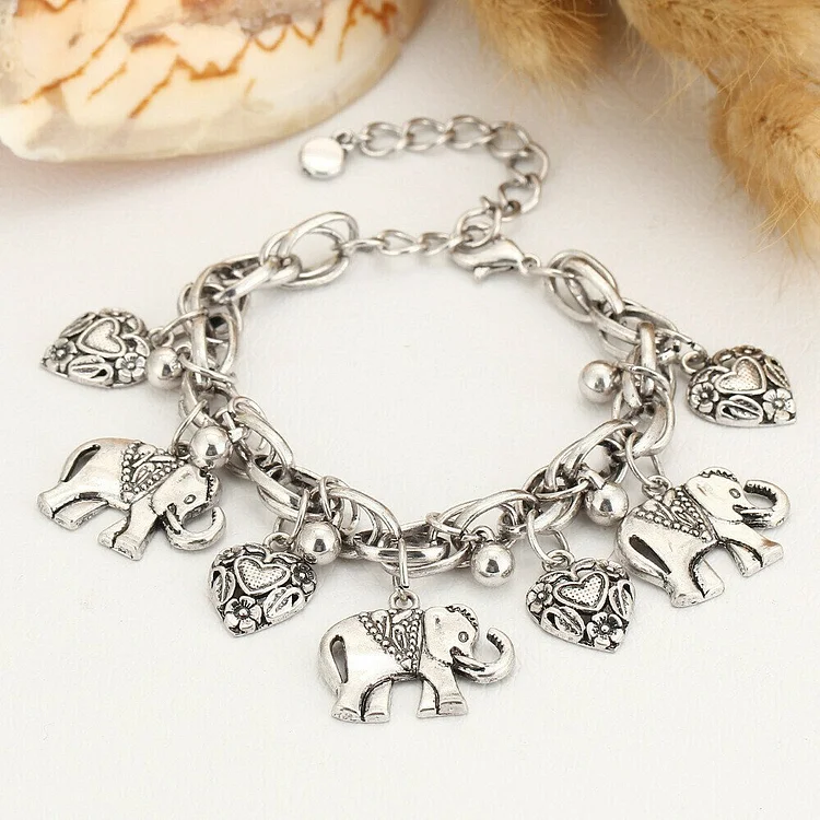 🎉💖Handmade-Vintage elephant anklet💖🎁