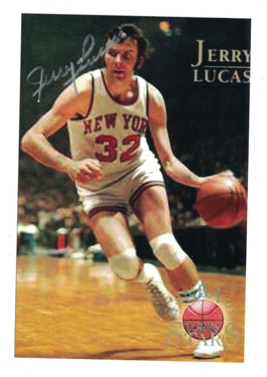 Jerry Lucas Signed Autographed 4 x 6 Photo Poster painting NY Knicks A