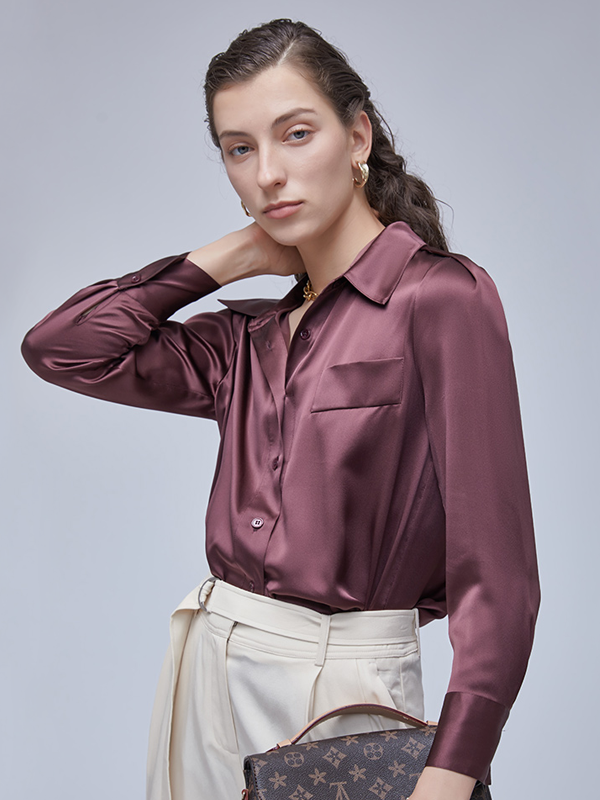 Long Sleeve Women's Silk Shirt REAL SILK LIFE