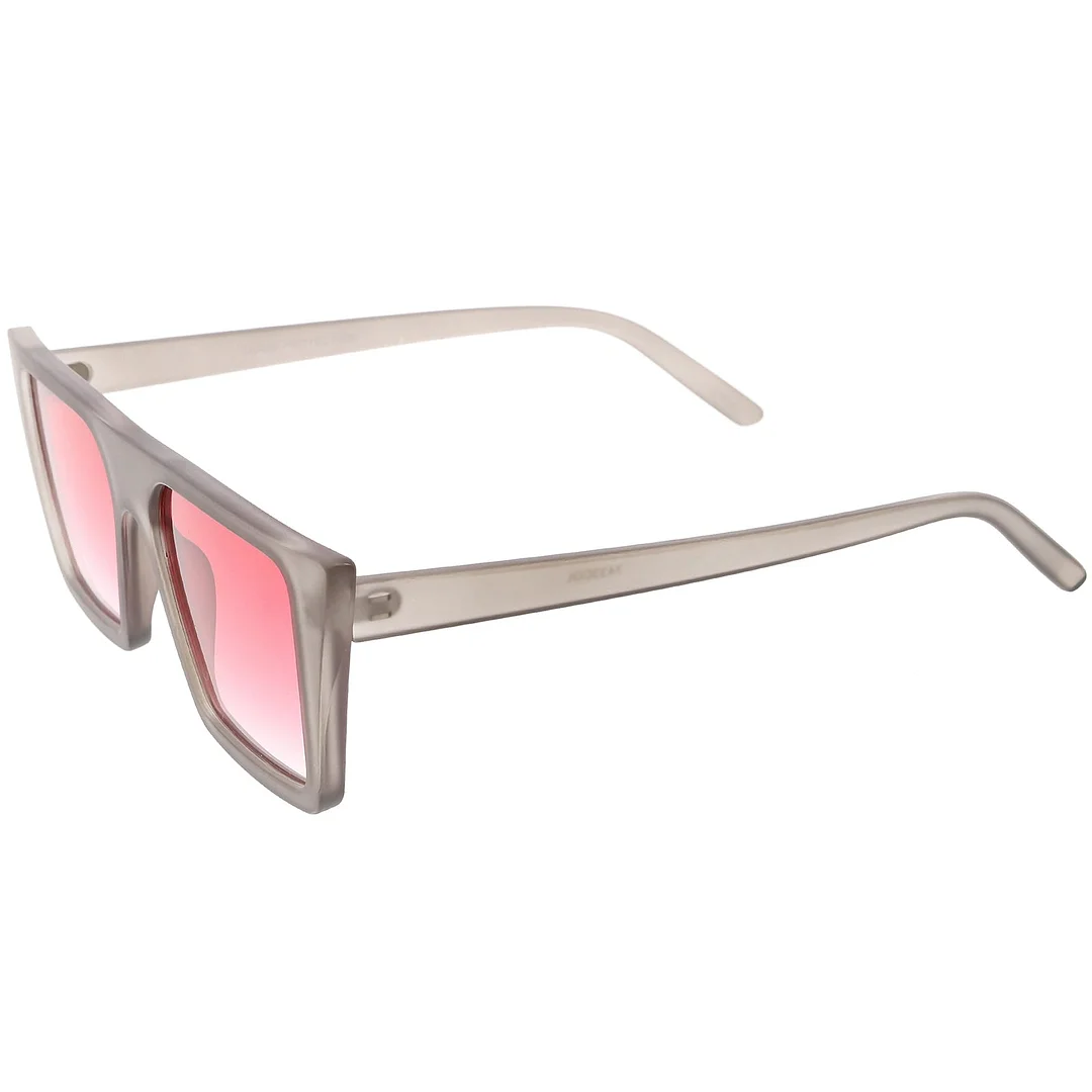 Retro Flat Top Square glasses Color Gradient Flat Lens 52mm