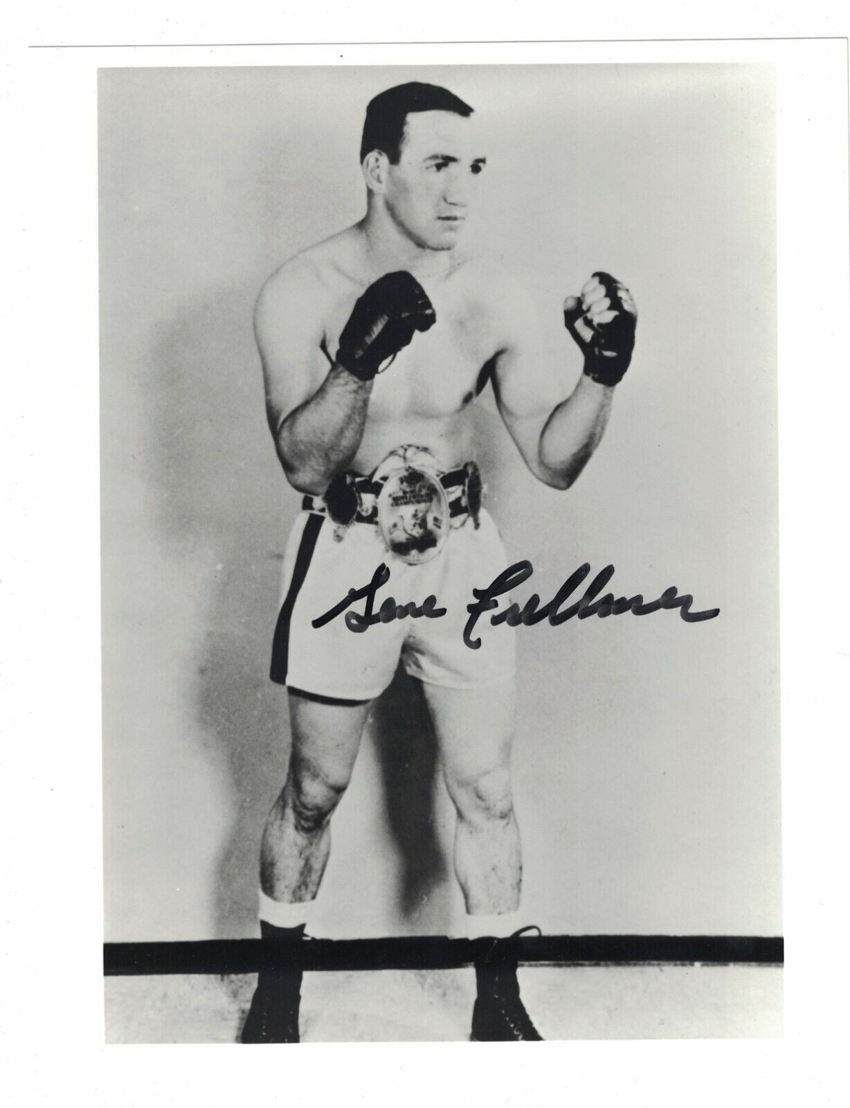 Gene Fullmer Boxing Signed 8 x 10