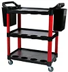 Rhino Bilt Utility Service Detailing Cart 3 Tier Trolley w/Hanging Storage