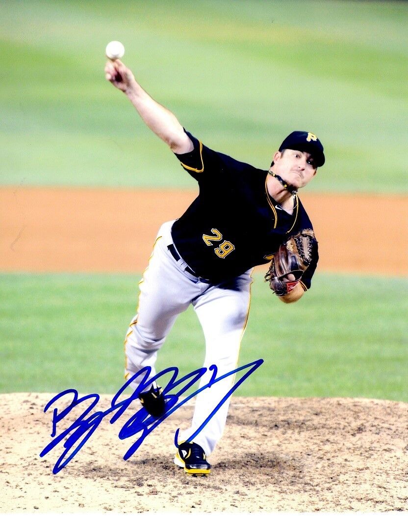 Signed 8x10 BRYAN MORRIS PITTSBURGH PIRATES Photo Poster painting- COA