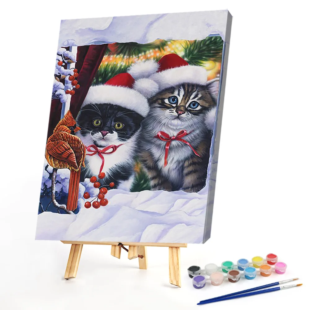 Christmas Kitty - Paint By Numbers(40*50CM)