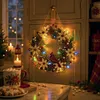 DIY Christmas Cardinal Wreath with LED Lights - Pearl Diamond Painting Pendant Kit (Single-Sided)