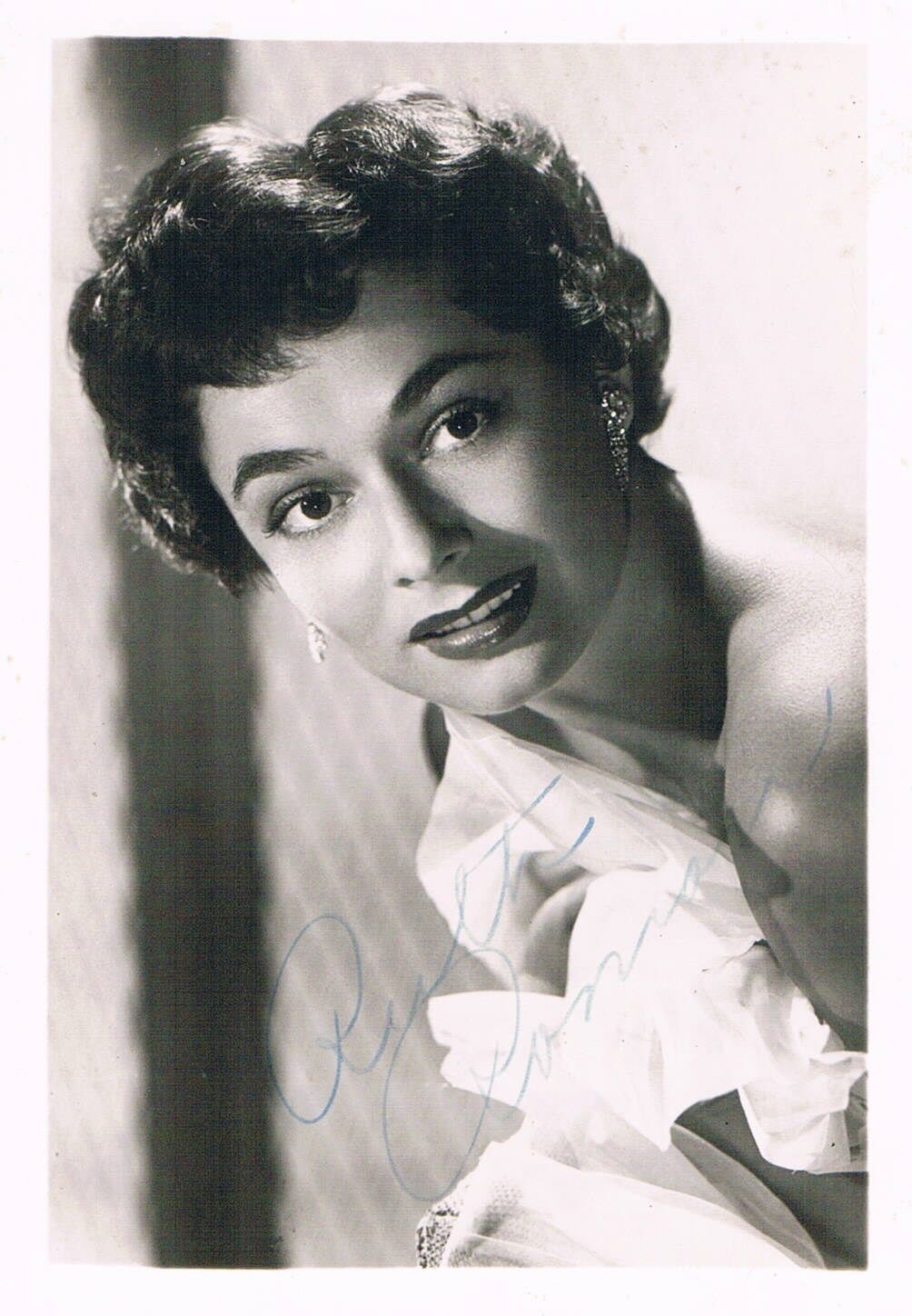 Ruth Roman 1922-99 genuine autograph Vintage signed 3.5x5