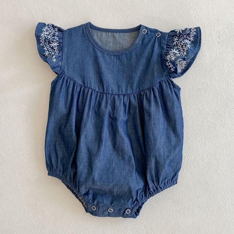 New 2021 Summer Kids Boy Girl Short Sleeve Lace Rompers + Hat Infant Baby Girl Newborn Rompers Clothes Baby Girl Rompers 0-3Yrs