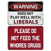 2PCS Warning - Metal Tin Signs(8*12Inch/12*16Inch)