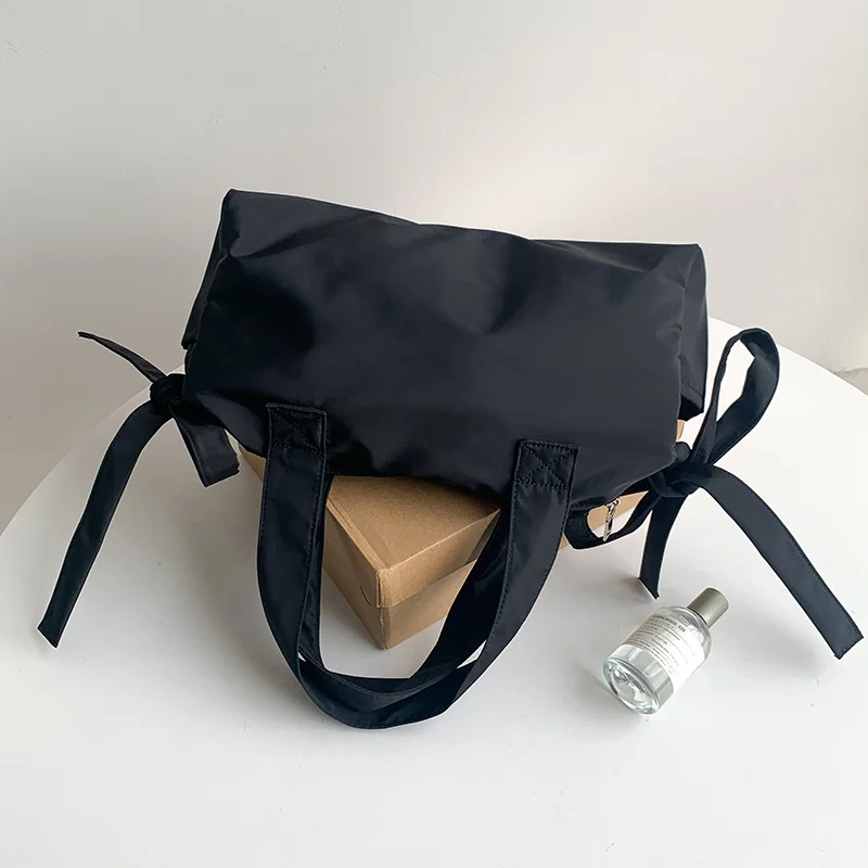 Mongw Mongw Nylon Portable Tote Bag Advanced Feeling Large Capacity New Korean Simple Casual Travel One Shoulder Underarm Bag