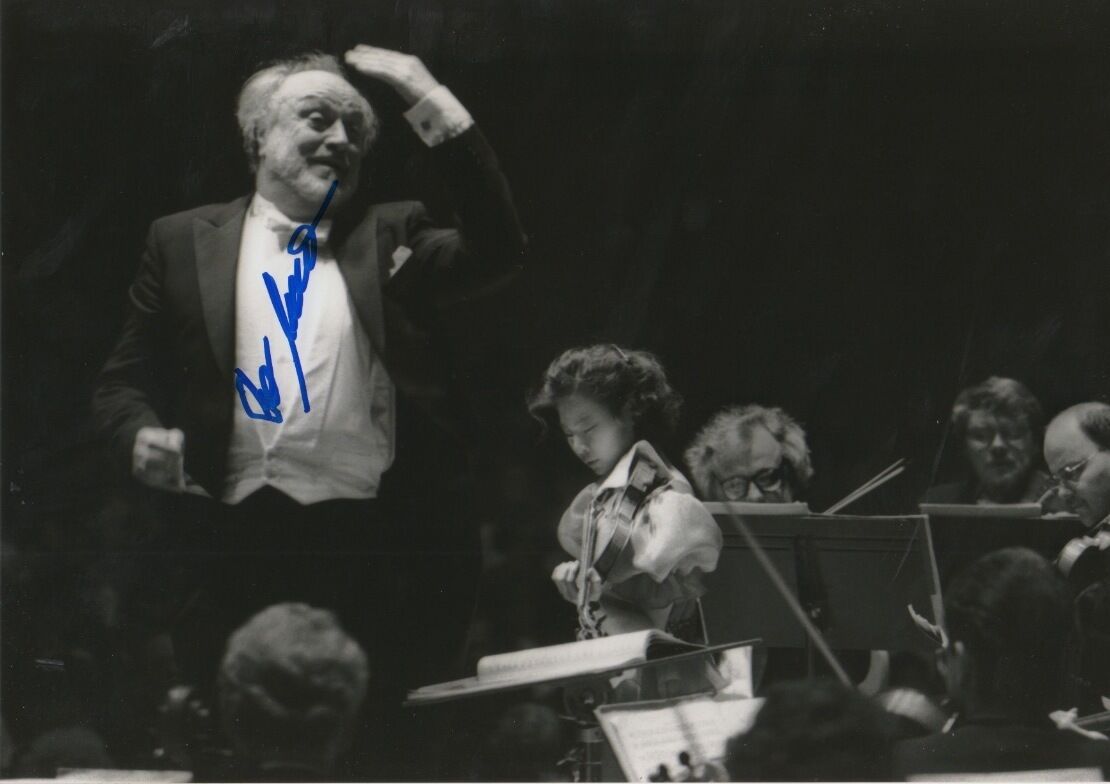 Kurt Masur Conductor signed 8x12 inch Photo Poster painting autograph