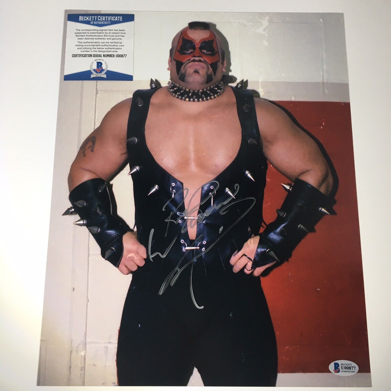 Road Warrior Animal Signed Photo Poster painting 11x14 Poster LOD HAWK NWA WRESTLING AWA BECKETT