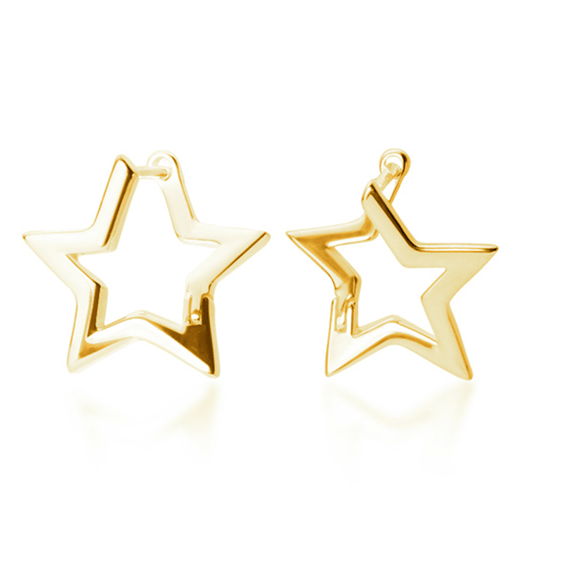 MIKAMU Star Earrings 925 Sterling Silver Cute Hoop Earrings for Women Hypoallergenic Huggie Hoop Earrings Girls Jewelry Gift Teens