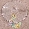 2 Stück Buchstabe l Weinglas Charms - 5d DIY Handwerk Anhänger