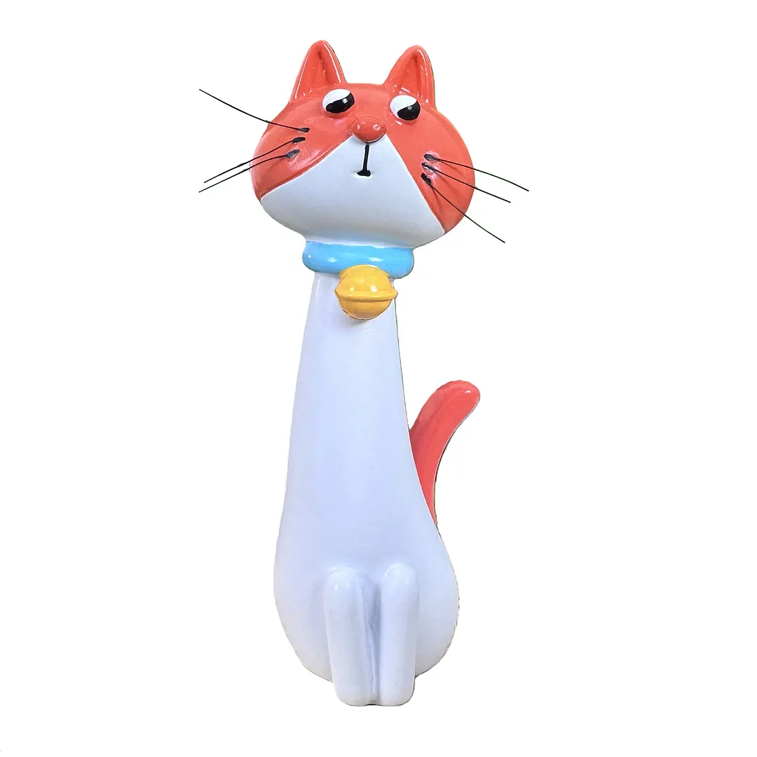Handcrafted Quirky Cat Vase Modern Whimsical Resin Cat Flower Vase Creative Ornament for Living Room Office Study Home Decoration