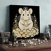 DIY Pearl Painting Mouse for Home Wall Decor with Frame(30x30cm)