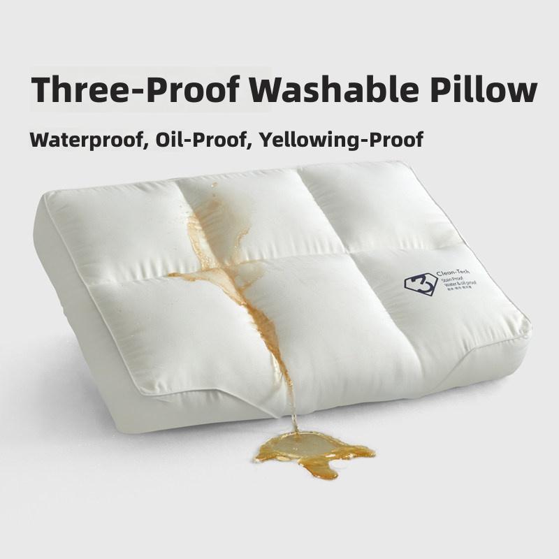 Three-Proof Washable Pillow &ndash; Waterproof, Oil-Proof, Yellowing-Proof for Ultimate Cleanliness