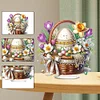 (US Only)2D Flat Easter Basket Egg DIY Desktop Diamond Art Kits Acrylic Diamond Art Decor