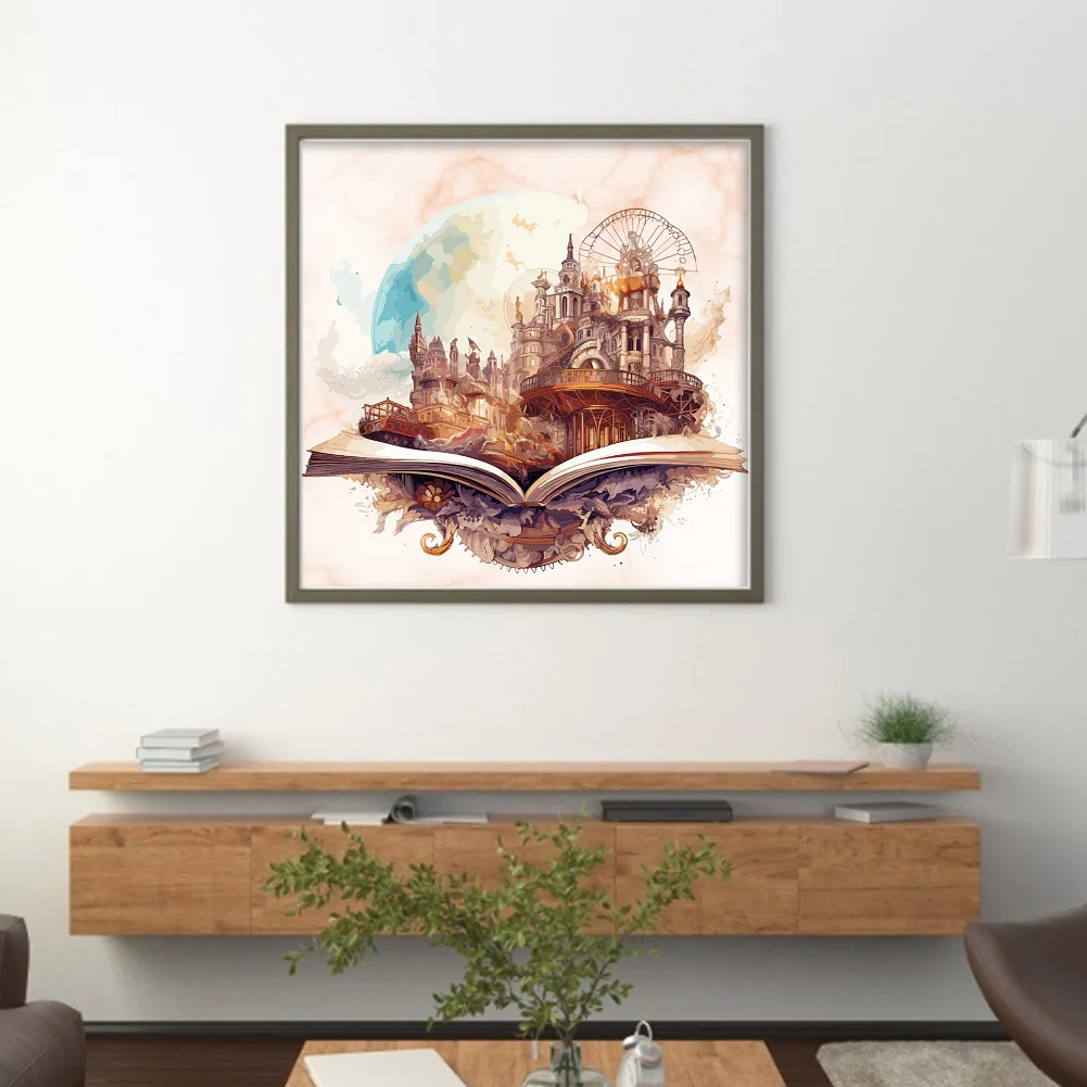 DIY Stamped Cross Stitch 11CT Full Embroidery 50*50cm - Magic Book