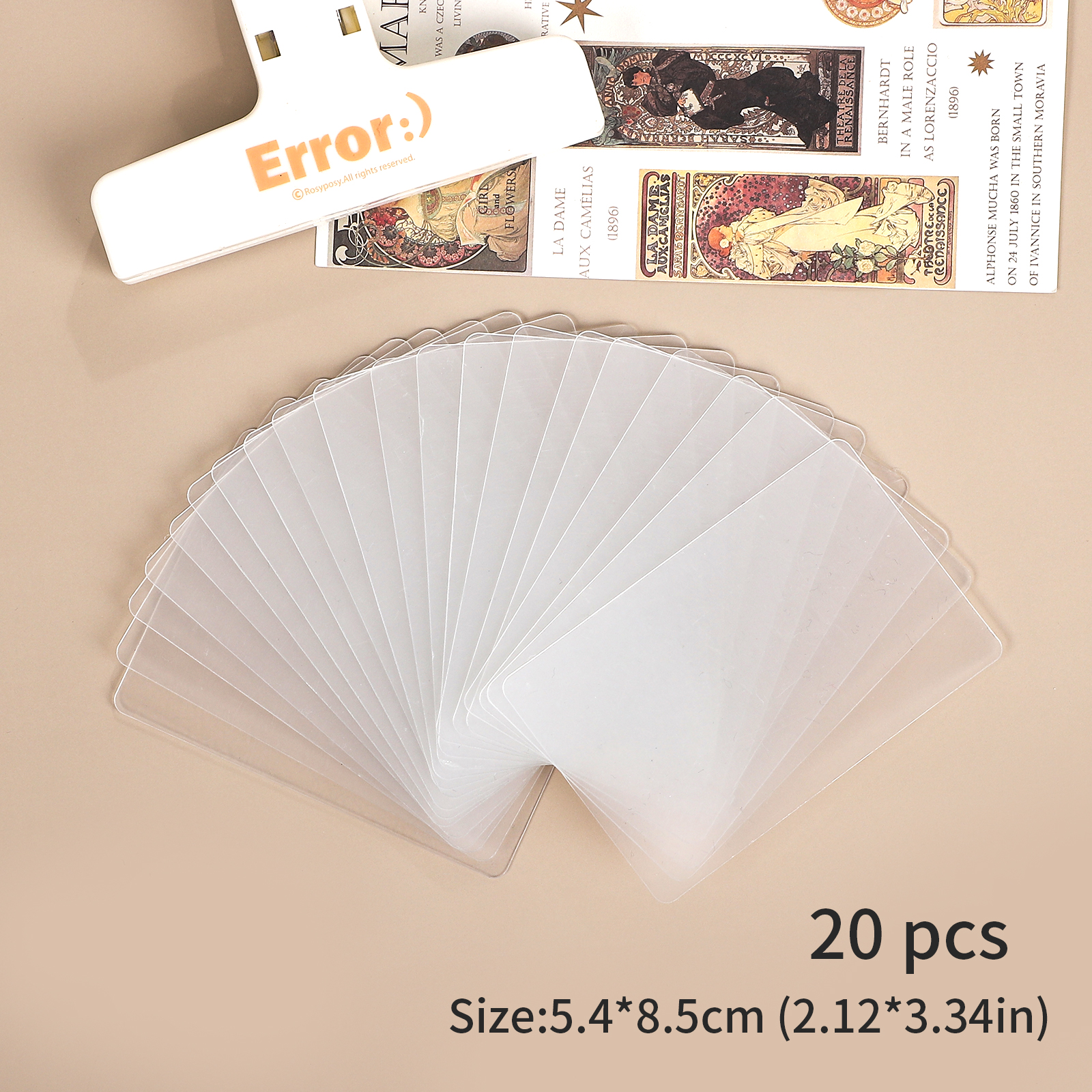 PVC Transparent Card Making Base - 20 Sheets