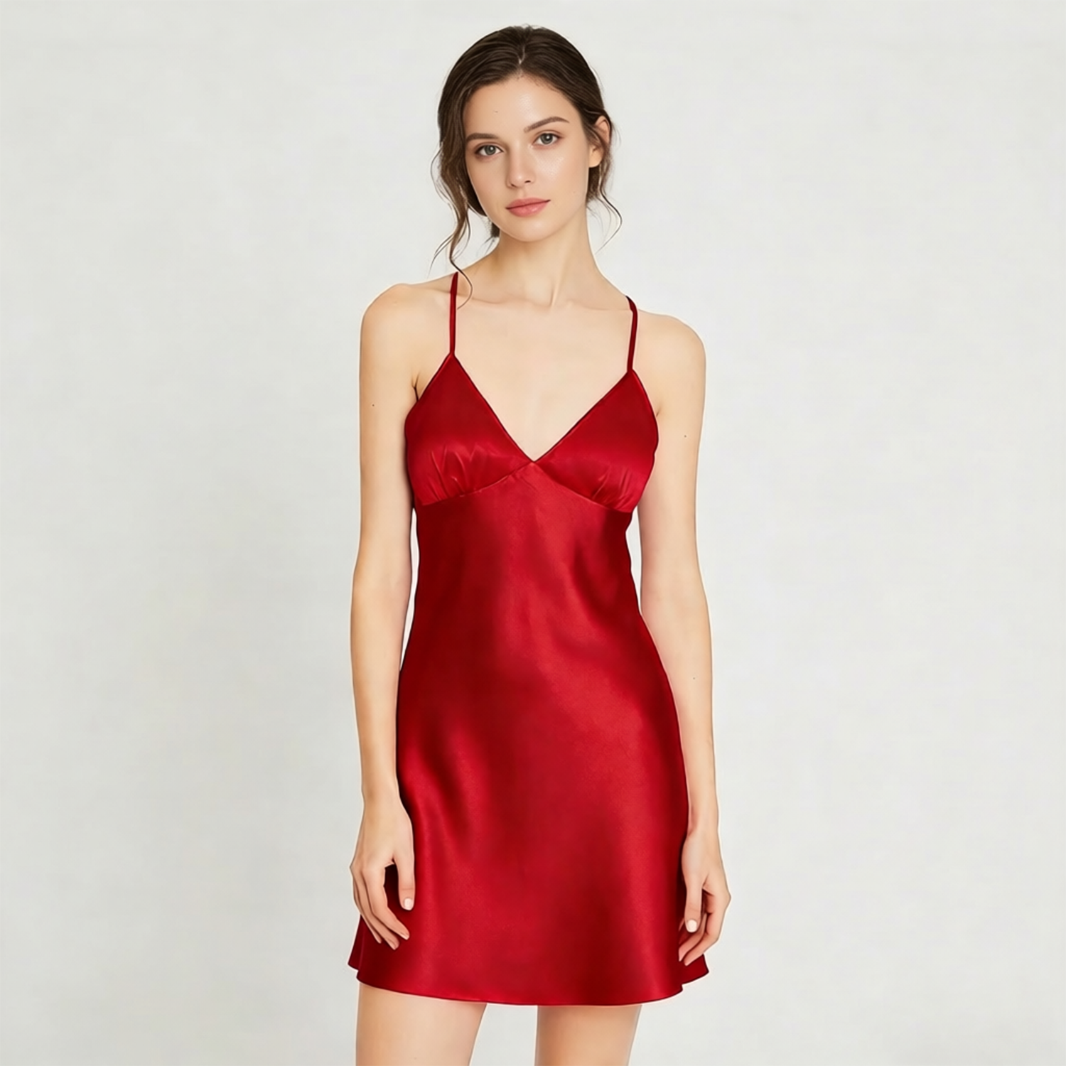 Silk Nightgown Women 100% Mulberry Silk Spaghetti Strap Sleepwear Soft Breathable REAL SILK LIFE
