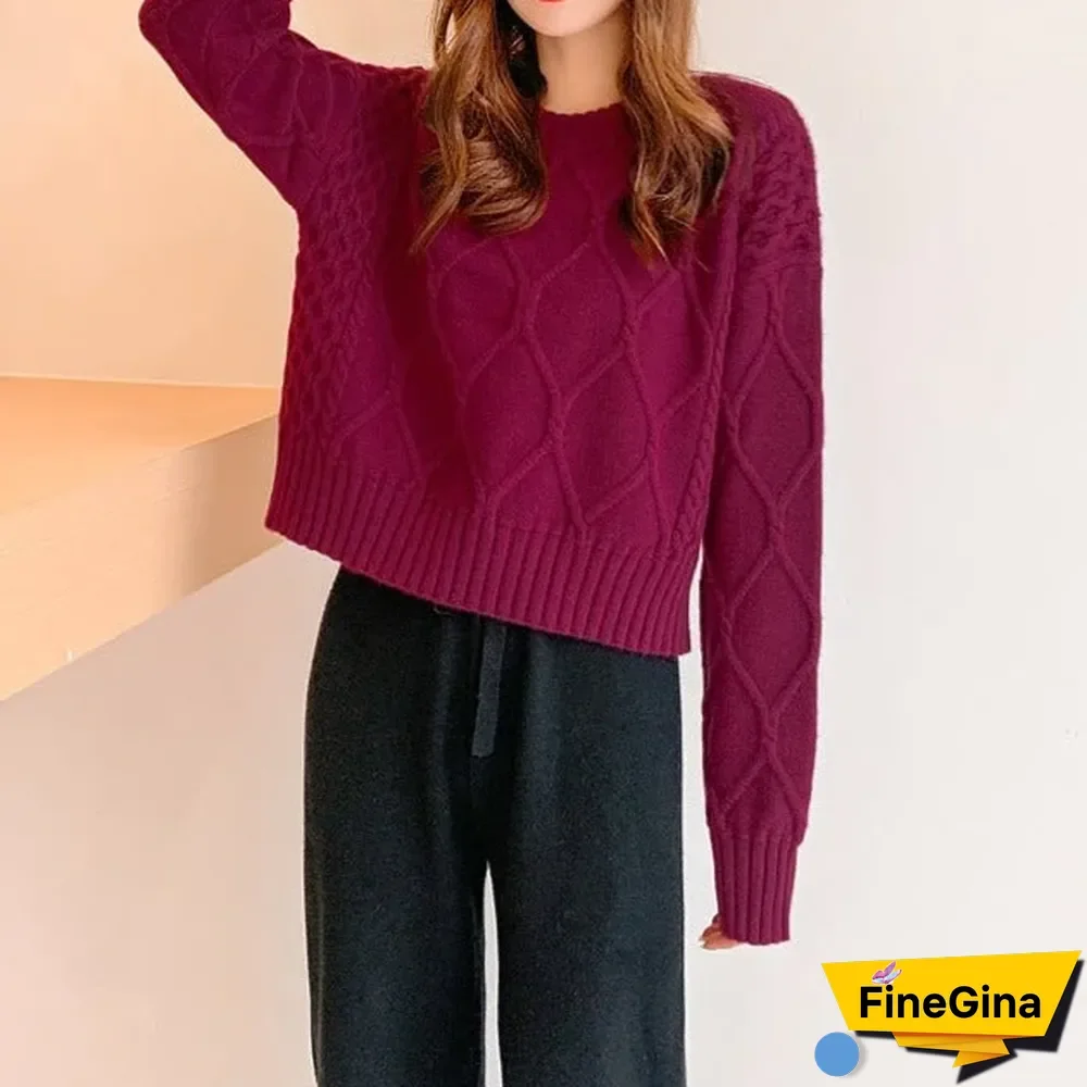 Candy-colored Loose Twist Sweater