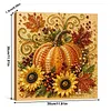 Framed Pumpkin Sunflower - Pearls Painting Kit DIY Halloween Diamond Painting Pearl Dot Crafts 30x30CM