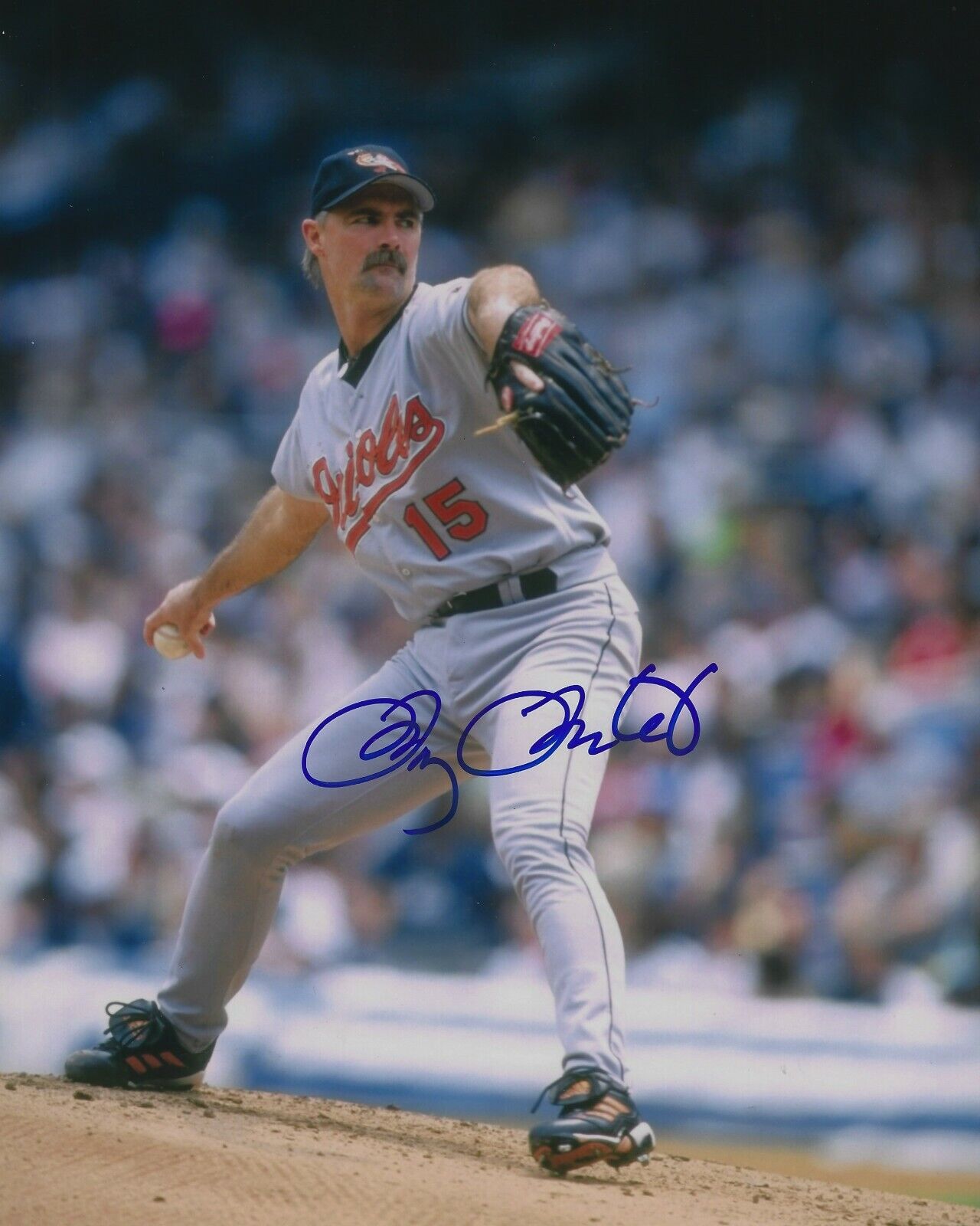 Signed 8x10 DOUG DRABEK Baltimore Orioles Autographed Photo Poster painting - COA