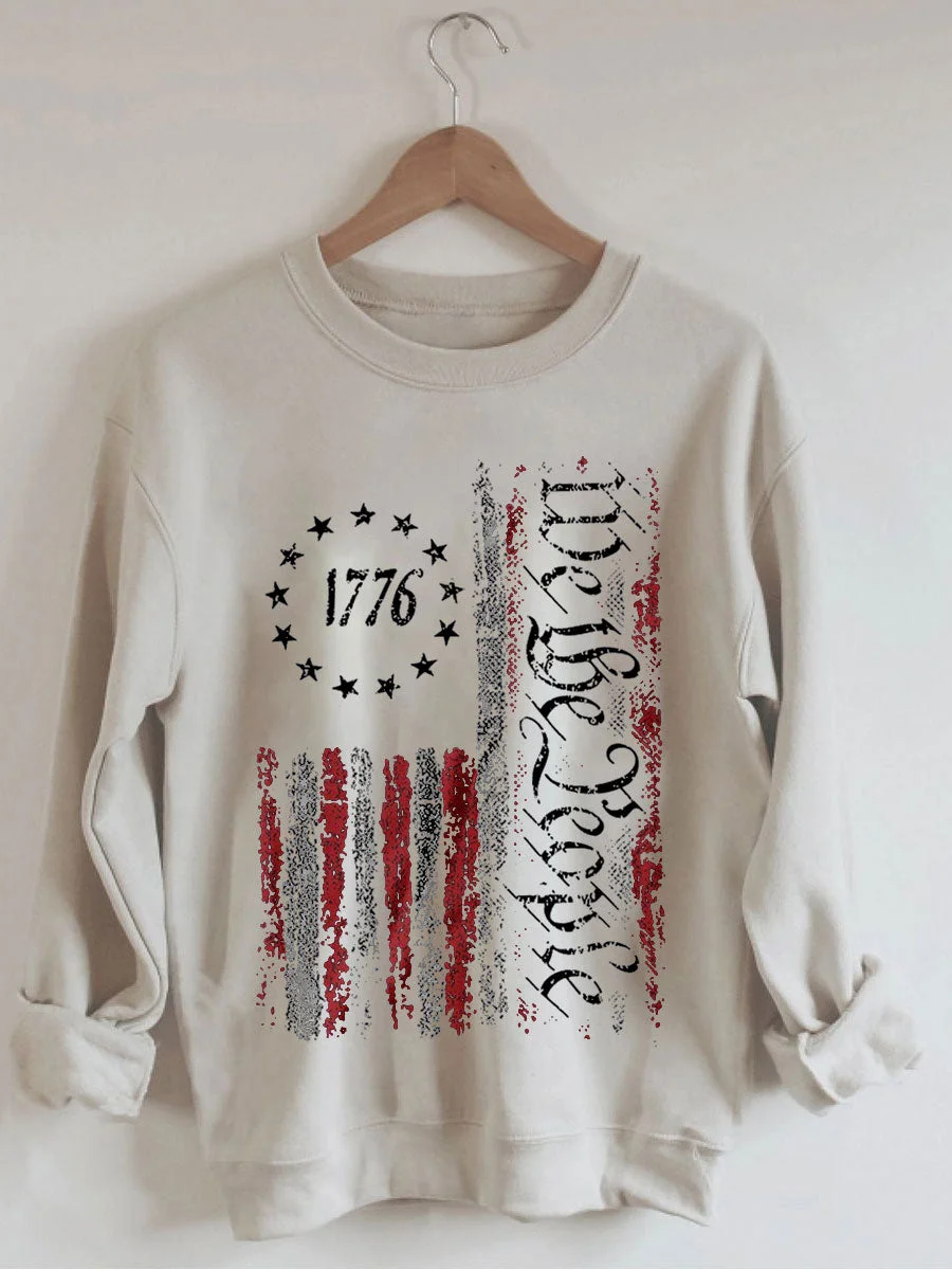 We The People America Flag Sweatshirt