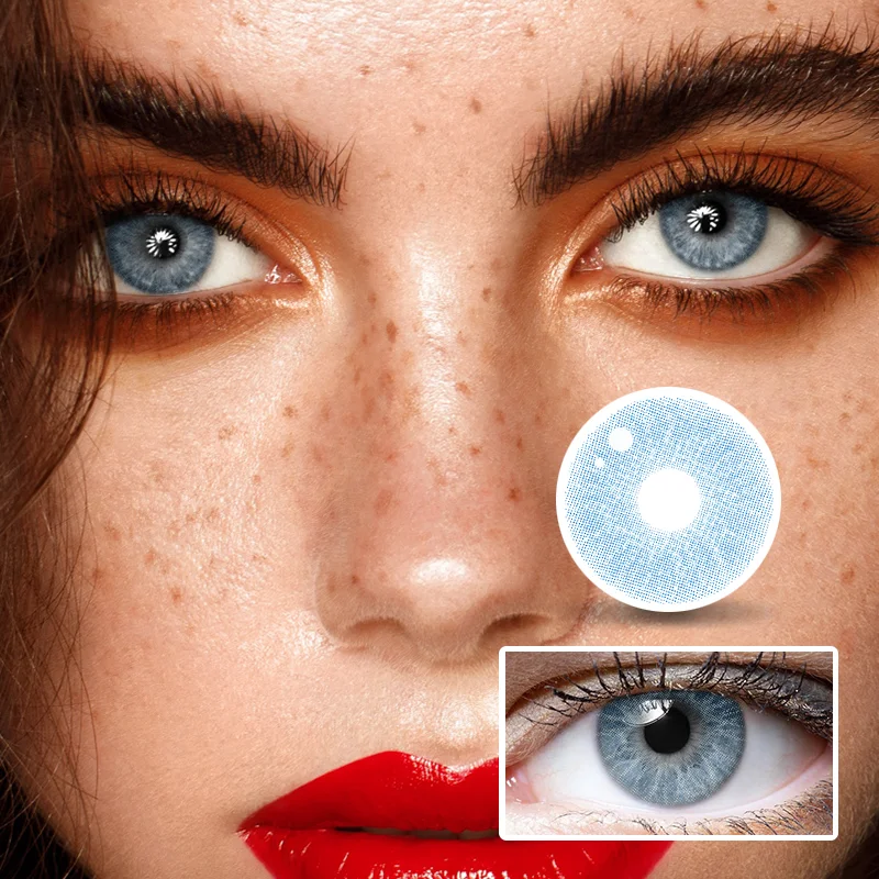 NEBULALENS Lucifer Blue Yearly Prescription Colored Contacts NEBULALENS