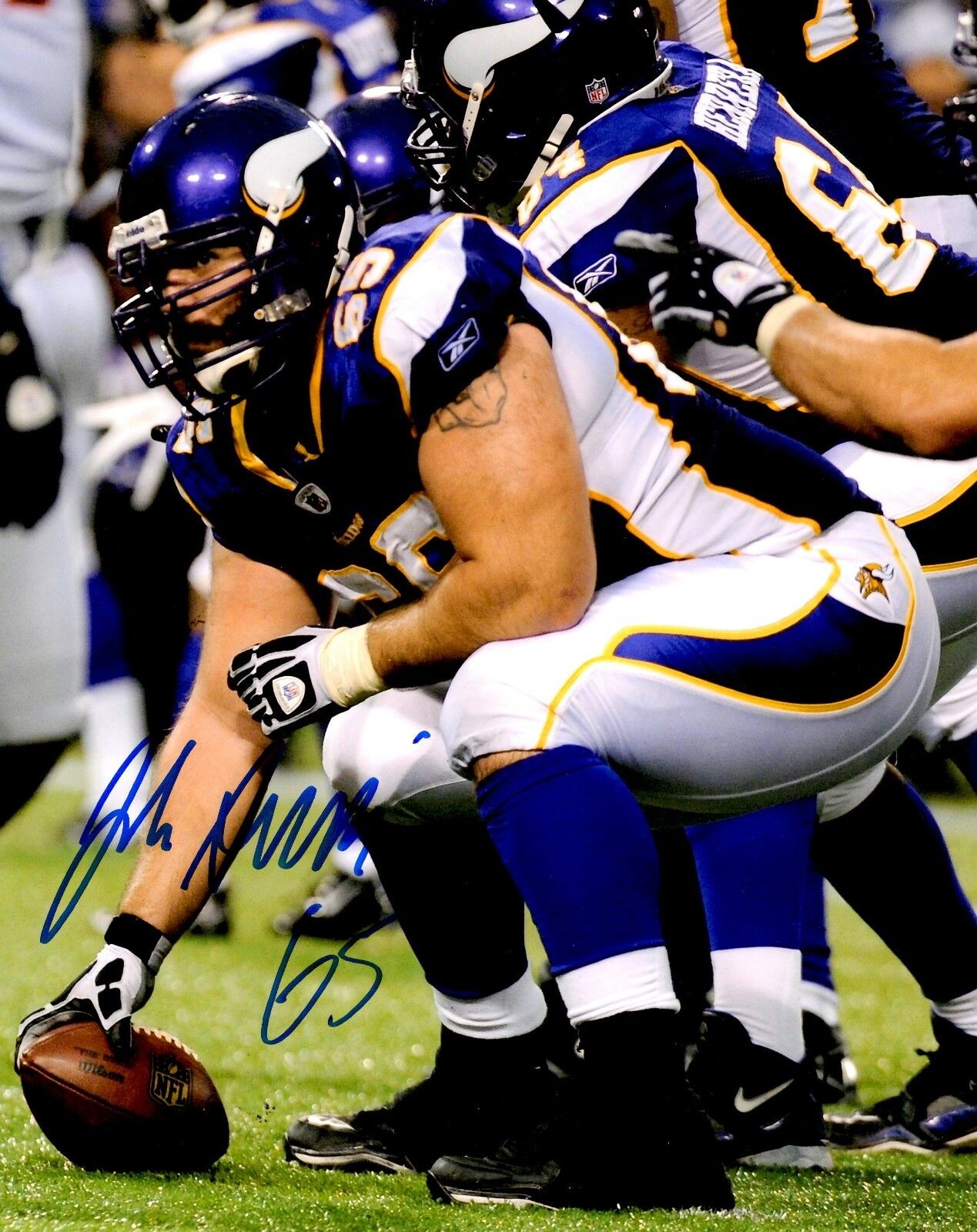 Autographed JOHN SULLIVAN 8X10 Minnesota Vikings Photo Poster painting -w/ COA