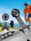 Carbon Fiber Extended Out-Front Mount Bike Computer Mount Cycling Bicycle Computer Holder for Garmin Bryton and Sports Action Camera