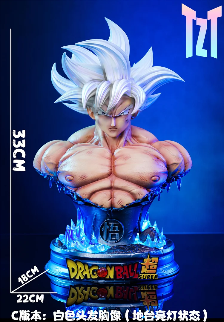 Goku Dragon Ball 18 Cm Sayajin 3 Ssj3 Com Led Na Base