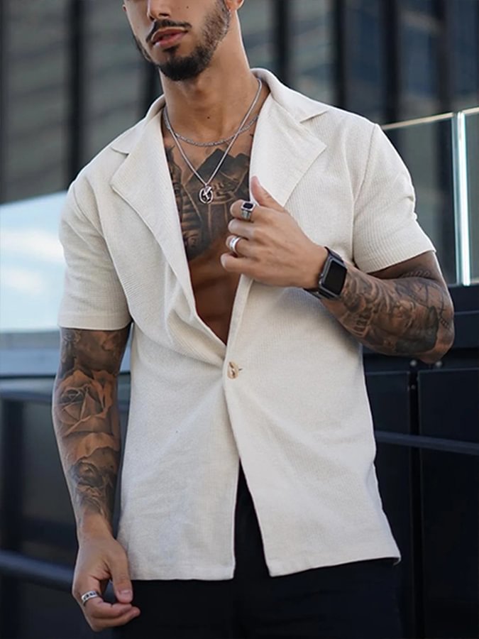 Men’s Casual Beige Shirts