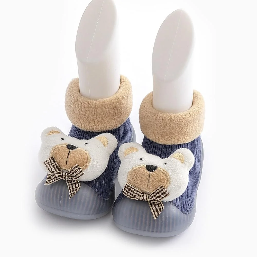 Baby Sock Shoes for Winter Thick Cotton Animal Styles Cute Baby Floor Shoes Anti-slip First Walkers 0-3 Years