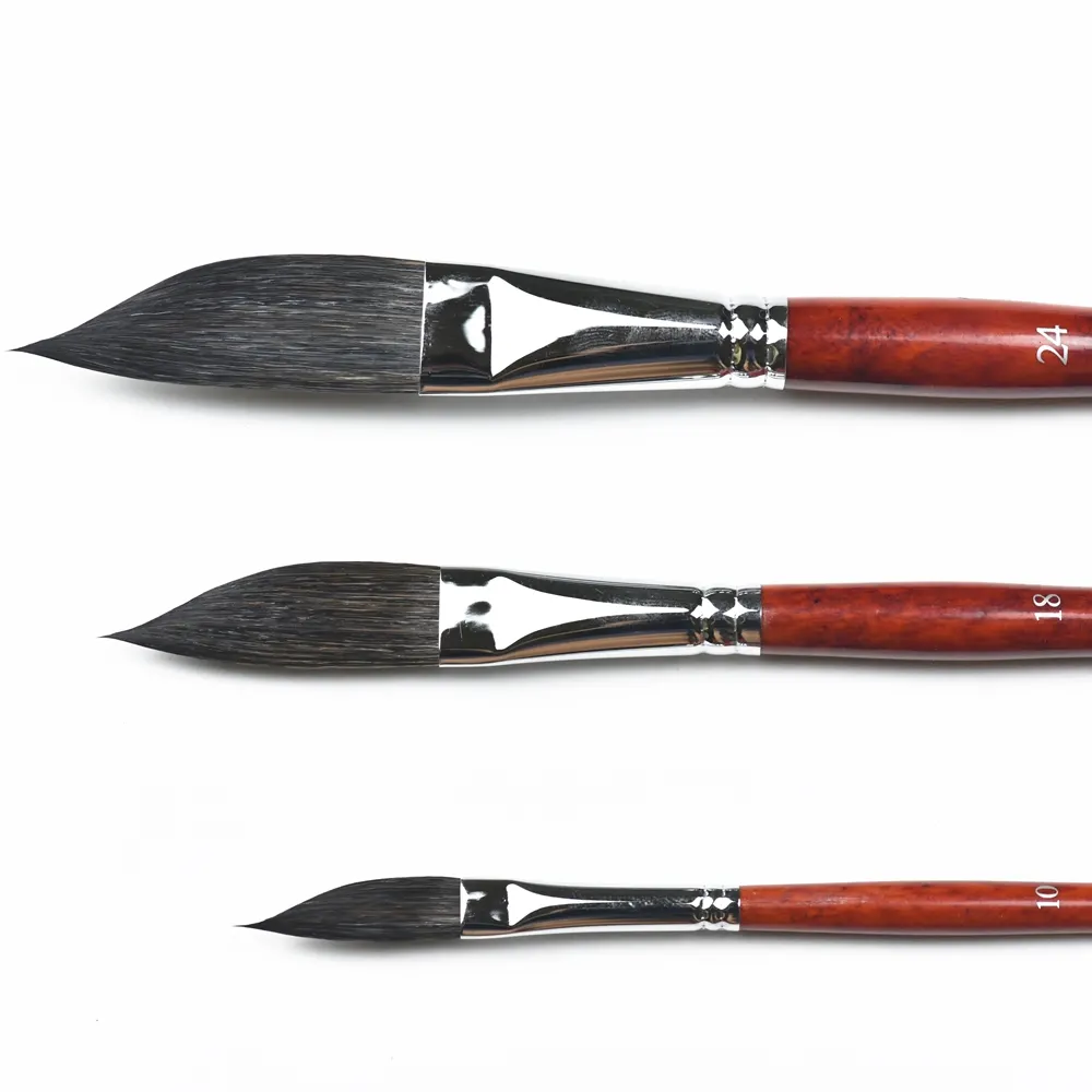 Free Shipping Biaelk 666DS Dagger Shape Squirrel Mix Hair Wooden Handle ...