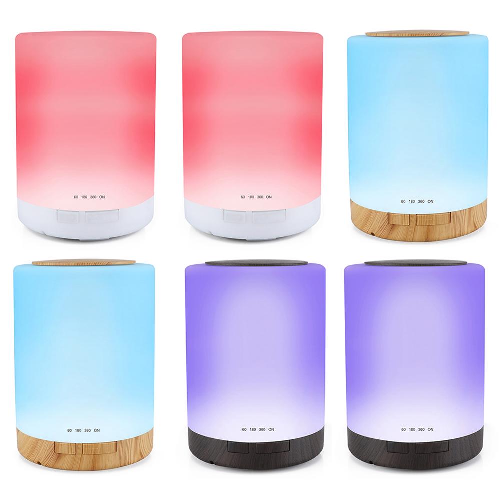 

300ml 7 Color LED Ultrasonic Aroma Diffuser Timing Humidifier Mist Maker, Light brown, 501 Original