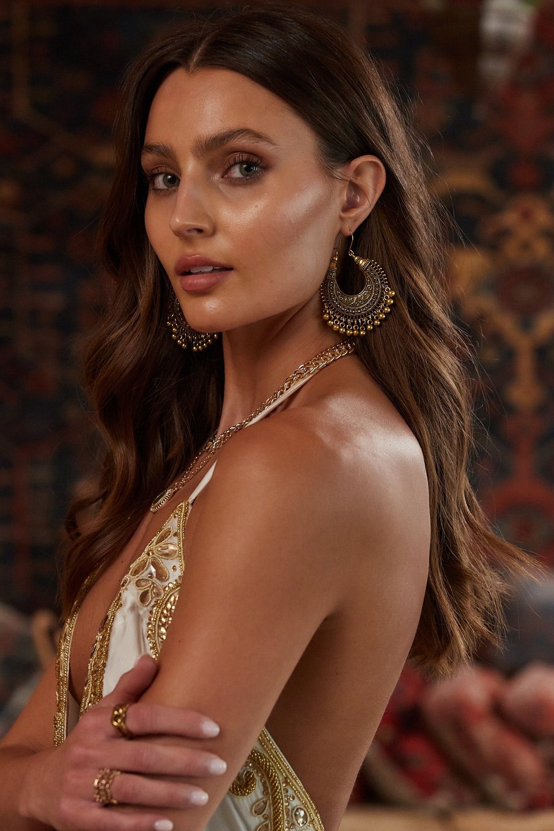 Jamila Gold Statement Earrings