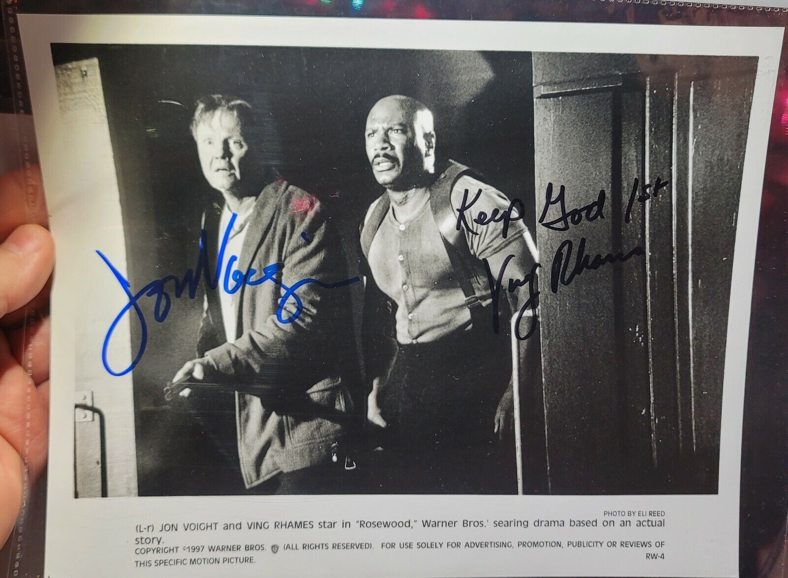 Jon Voight Ving Rhames hand signed autographed 8x10 B&W Photo Poster painting