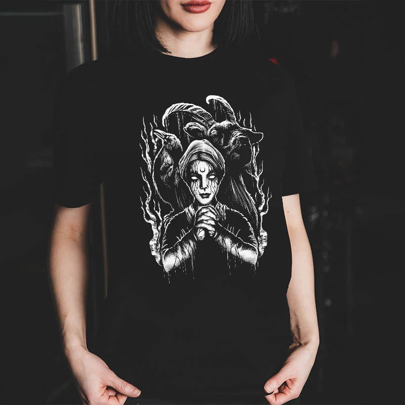 Satanic Goats Printed Women's T-shirt -  