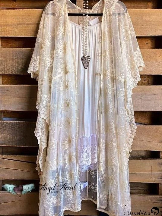 Beauty In Detail Lace Kimono - Natural for Women