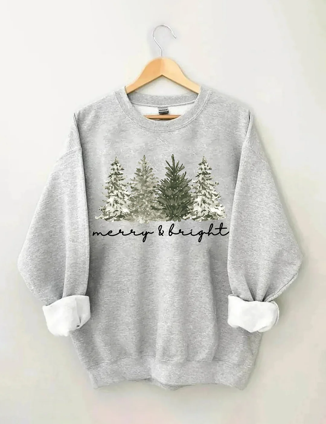 Merry & Bright Christmas Tree Sweatshirt