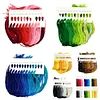 Friendship Bracelet String 6-Strand 120m Long DIY Hand Embroidery Threads Gradient Color Design for Bracelet DIY Crafts Sewing Embroidery Supplies