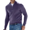 Pull Zippé Et Col Montant Pour Hommes
