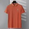 Pure cotton high-end embroidered lapel polo shirt
