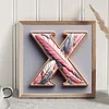 Diamond Painting -DIY Round Drill Feather Letter X