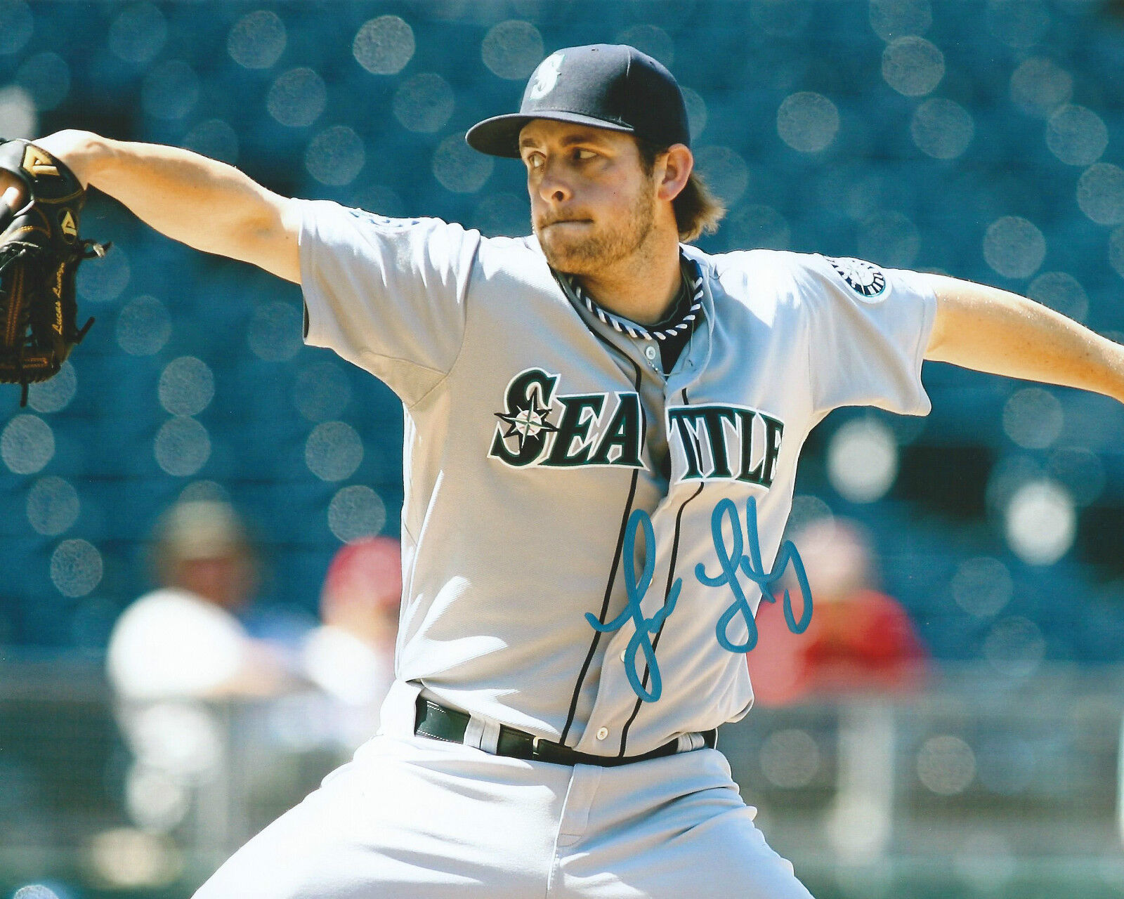 **GFA Seattle Mariners *LUCAS LUETGE* Signed 8x10 Photo Poster painting L7 COA**