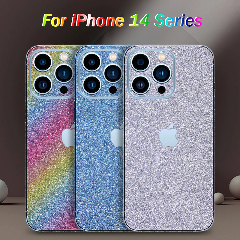 For iPhone 14 Series Frosting Flash Diamond Back Film Full Pack ...